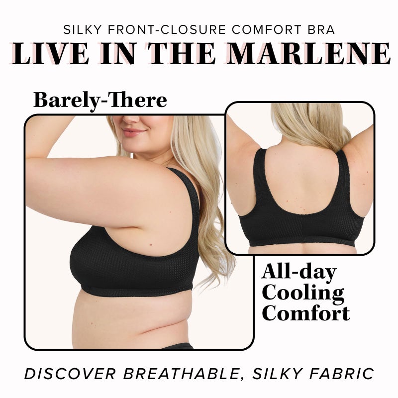 Leading Lady Marlene Front-Closure Wireless Leisure Bra - Comfortable Plus Size Bras For Women - Image 3